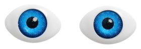 Глаза, набор 8 шт., размер радужки 12 мм, цвет голубой 