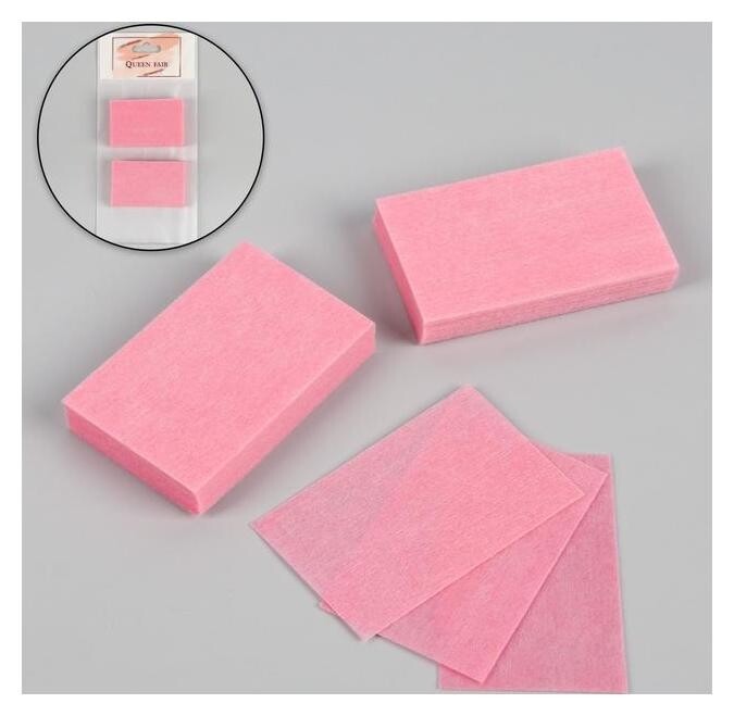 Салфетки для маникюра, безворсовые, 50 шт, цвет розовый  Queen Fair