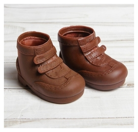 Ботинки для куклы "Липучки", длина подошвы 7,5 см, 1 пара, цвет коричневый 