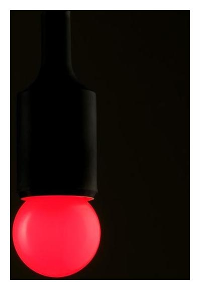 Лампа светодиодная декоративная Luazon Lighting, G45, е27, 1,5 Вт, для белт-лайта, красный