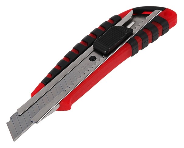 Нож Lom, 2К корпус, металлическая направляющая, 18 мм