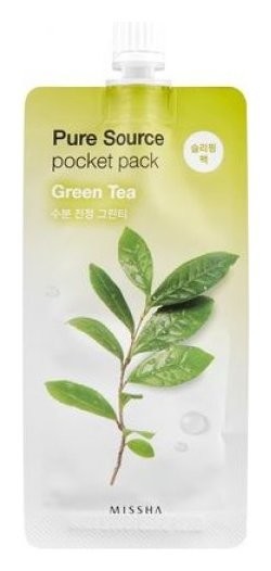 Ночная маска с экстрактом зеленого чая Pure Source Pocket Pack Green Tea отзывы