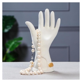 Подставка "Рука", для колец и бижутерии, цвет белый, 21 см Керамика ручной работы