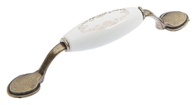 Ручка скоба Ceramics 012 Light, 96 мм, керамическая, цвет бронза 
