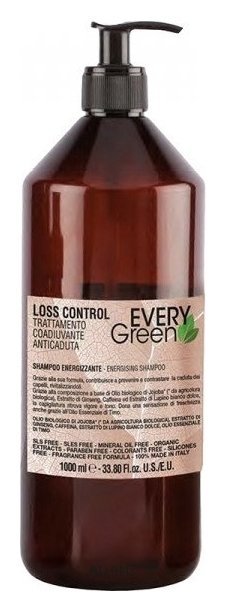 Органический безсульфатный шампунь против выпадения волос Loss Control Energizing Shampoo  Dikson Every Green 