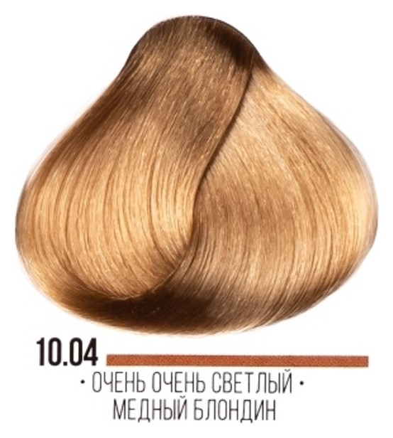 Крем-краска для волос Hair Cream Colourant Тон 10.04 Очень очень светлый медный блондин