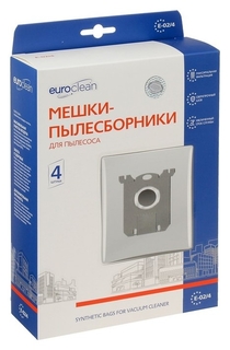 Мешок-пылесборник Euro синтетический, многослойный, 4 шт (Electolux S-bag) Euroclean