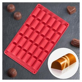 Форма для льда и шоколада «Батончик», 30 ячеек (4×2×1,5 см), 27,5×17,5 см Доляна