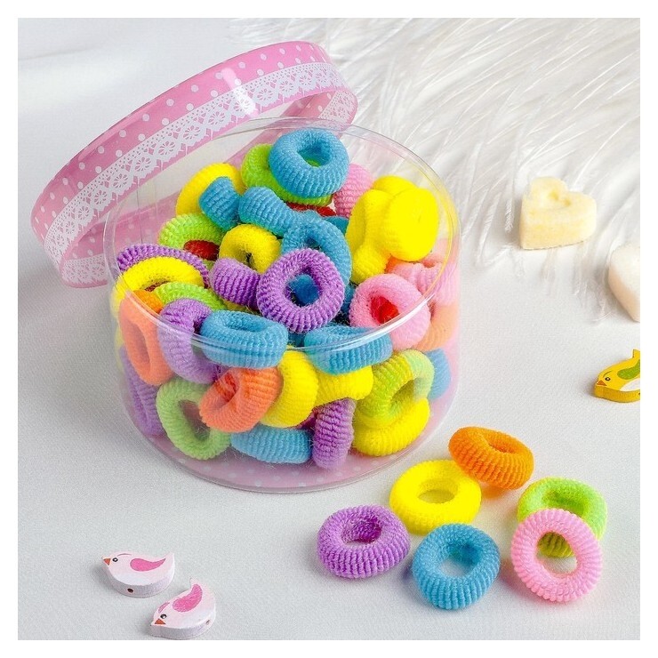 Резинки для волос "Махрушка" (Набор 72 шт. ± 10 шт.) радуга отзывы