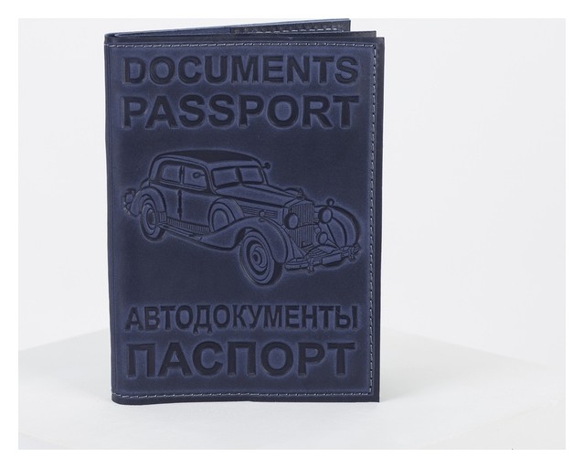 

Обложка для автодокументов и паспорта, цвет синий