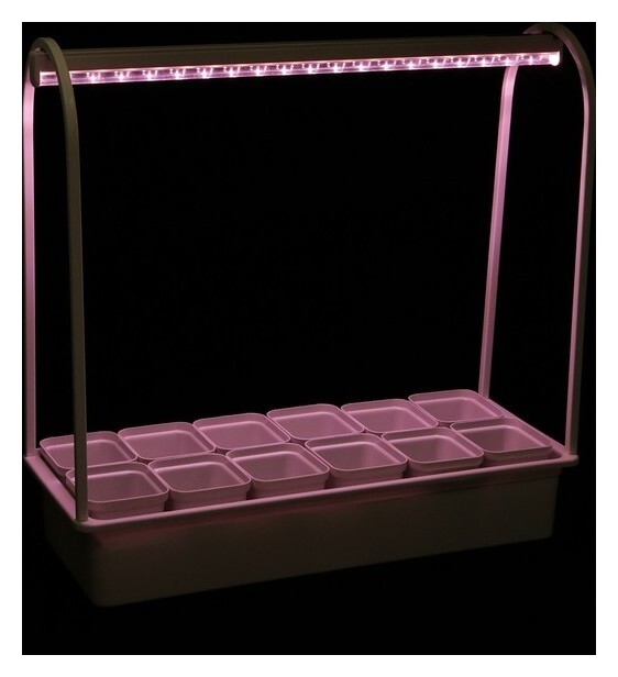 Светильник светодиодный для растений Uniel «Минисад», с подставкой, для фотос-за, 12 кашпо  Uniel