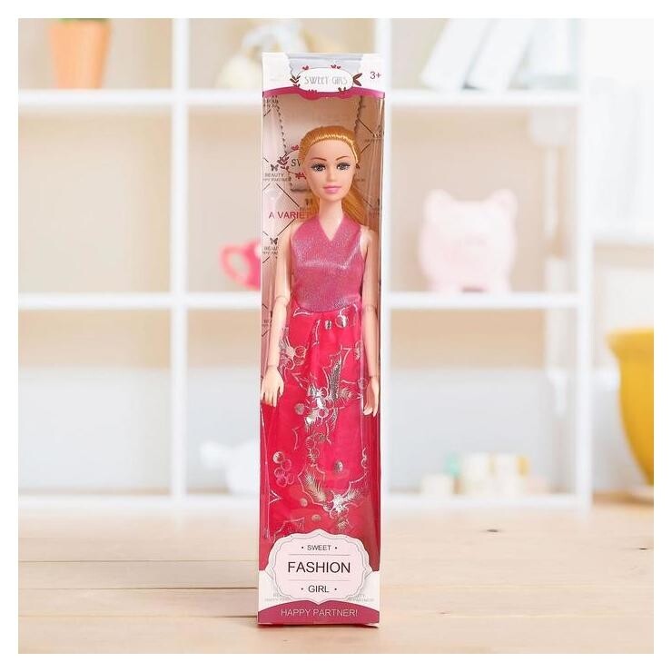 Кукла модель шарнирная «Лида» в платье  