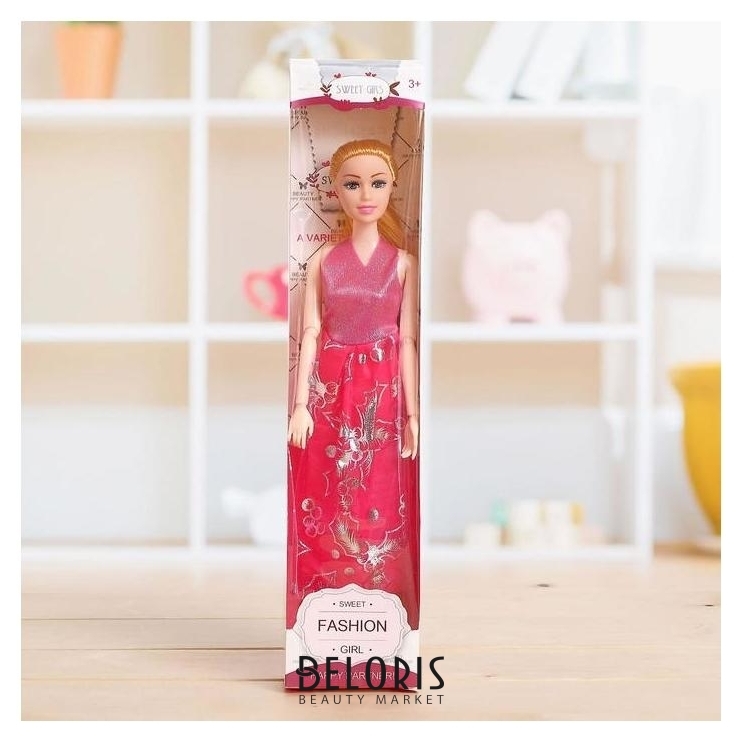 Кукла модель шарнирная «Лида» в платье NNB