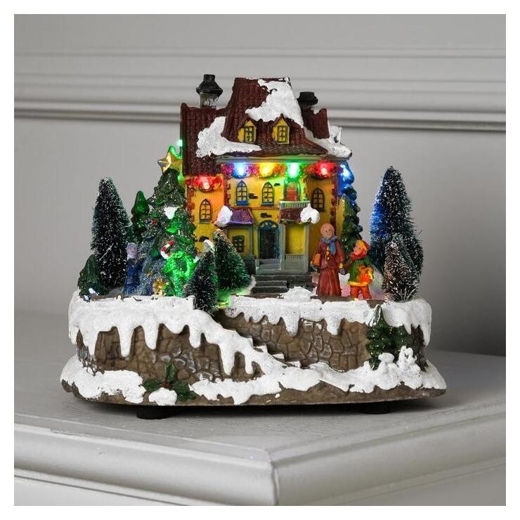 Фигурка световая "Новогодний город" 20х16х18 см, 8 Led, аа*3 и от Usb, мульти  LuazON Home