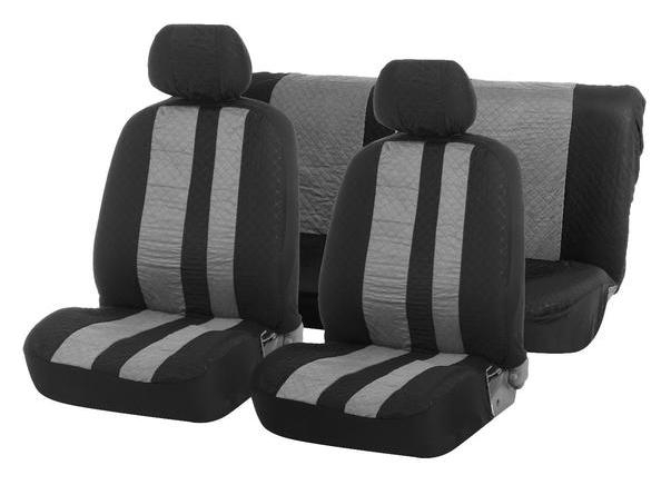 Авточехлы на сиденья Torso Premium универсальные, 6 предметов, чёрно-серый Av-10