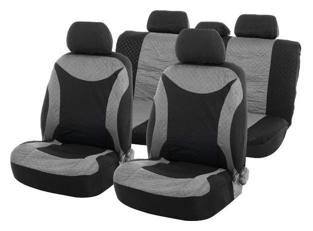 Авточехлы на сиденья Torso Premium универсальные, 8 предметов, чёрно-серый Av-25