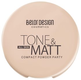 Пудра для лица компактная Tone & Matt Compact Powder Party Belor Design