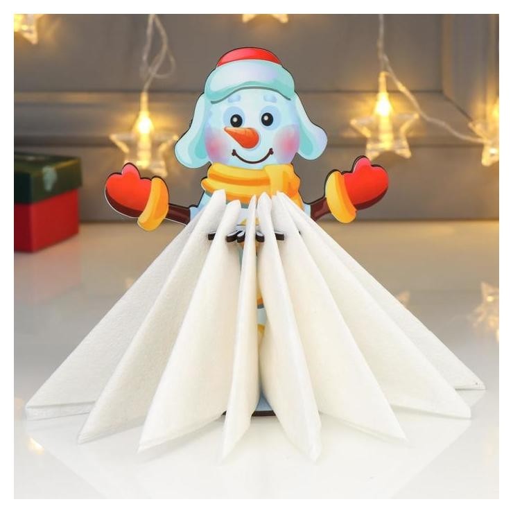 

Салфетница "Снеговик 1" набор 4 детали, Разноцветный