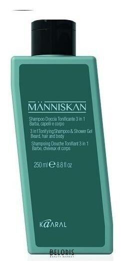 Тонизирующий шампунь и гель для душа 3 в 1 Manniskan Tonifying Shampoo & Shower Gel Kaaral Manniskan