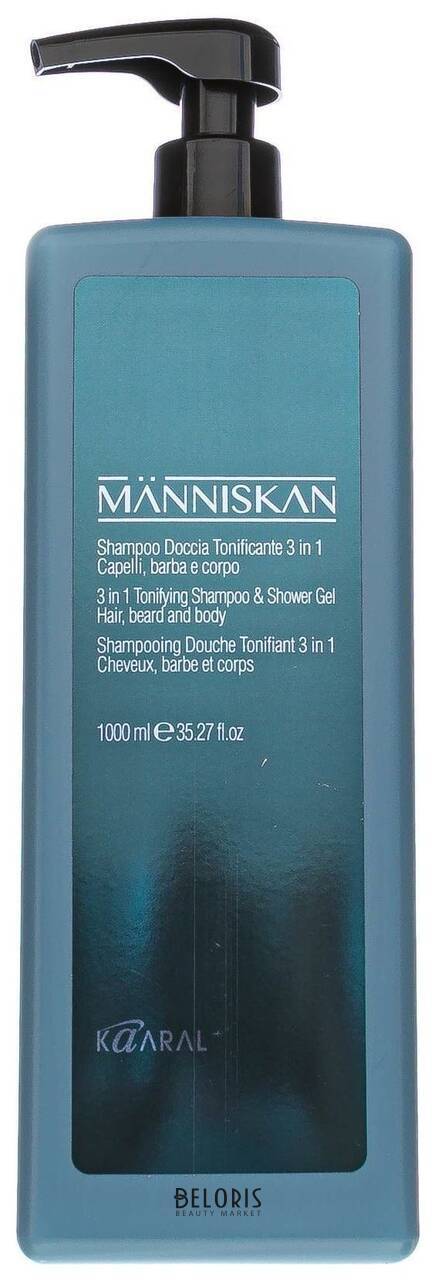 Тонизирующий шампунь и гель для душа 3 в 1 Manniskan Tonifying Shampoo & Shower Gel Kaaral Manniskan