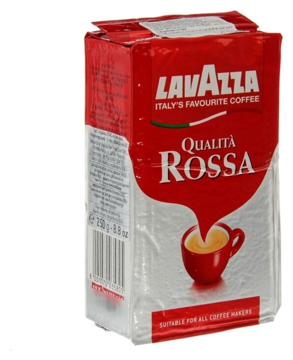 Кофе Lavazza Rossa молотый в.у. 250 гр.  Lavazza