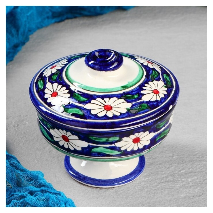 Сахарница 11 х 12 см/0,25 л Риштанская керамика
