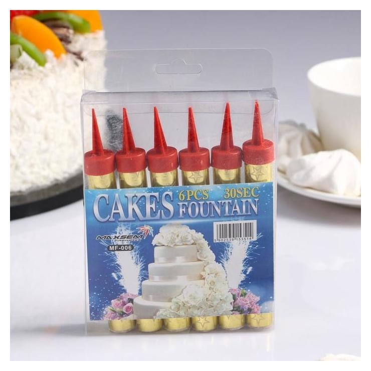 

Набор тортовых свечей Фонтаны Cakes Fountain 10 см