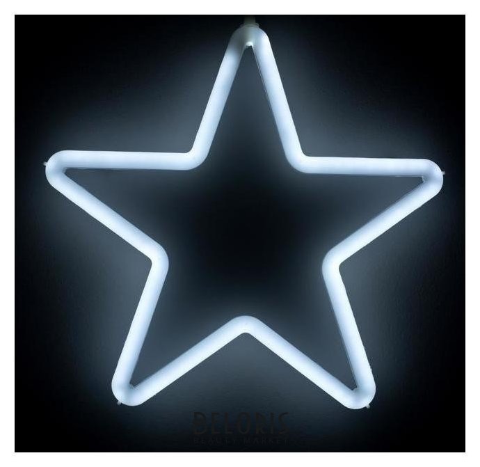 Фигура светодиодная Звезда 28х28х2 см, фиксинг, 220 В, белый LuazON Home