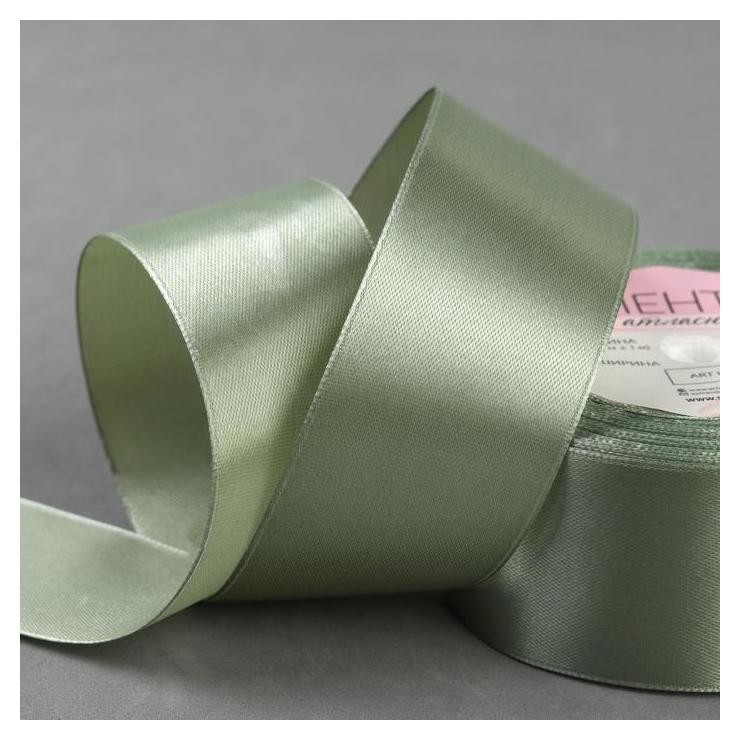 

Лента атласная, 40 мм × 23 ± 1 м, цвет светло-зелёный №93