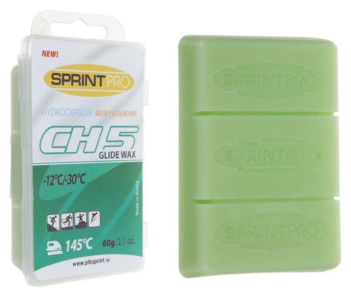 

Мази скольжения Sprint Pro, CH5 Green, (От -12 до -30°c), 60 г
