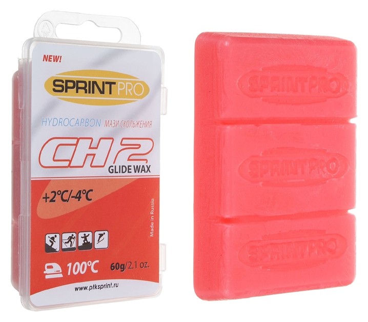 

Мази скольжения Sprint Pro, CH2 Red, (От +2 до -4°c), 60 г