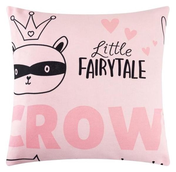 

Наволочка декоративная "Этель" Little Crown, 40 х 40 см, 100% хлопок, Розовый