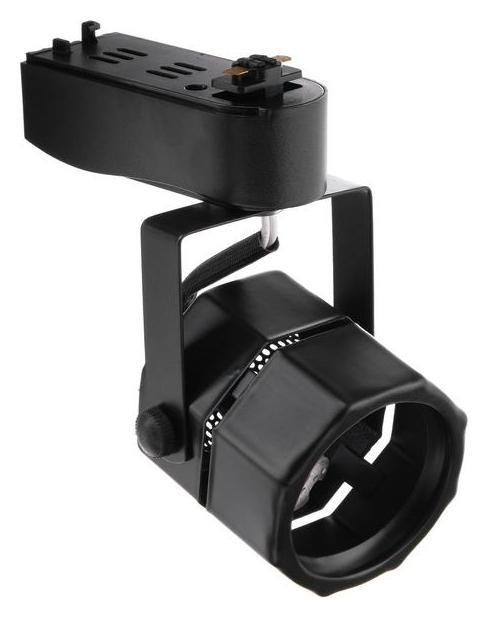 Трековый светильник Luazon Lighting под лампу Gu5.3, восемь граней, корпус черный