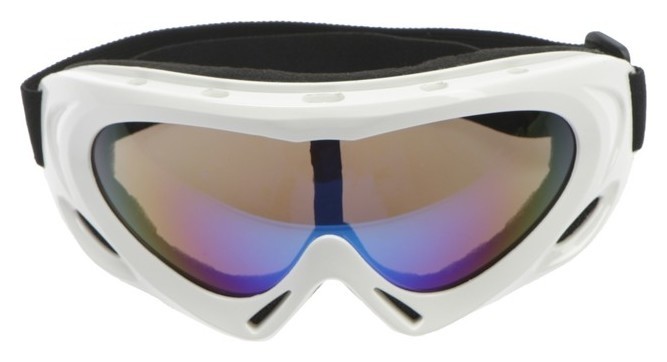 Очки для езды на мототехнике Torso, с доп. вентиляцией, стекло с затемнением, белые