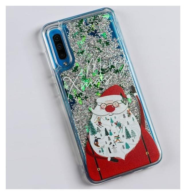 Чехол - шейкер для телефона Samsung А50 «Дед мороз», 7,5 х 15,85 см
