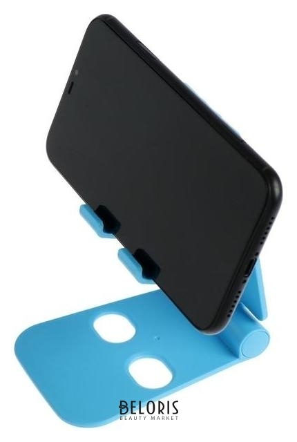 Подставка для телефона, регулируемая высота, силиконовые вставки, синяя мятая упаковка NNB