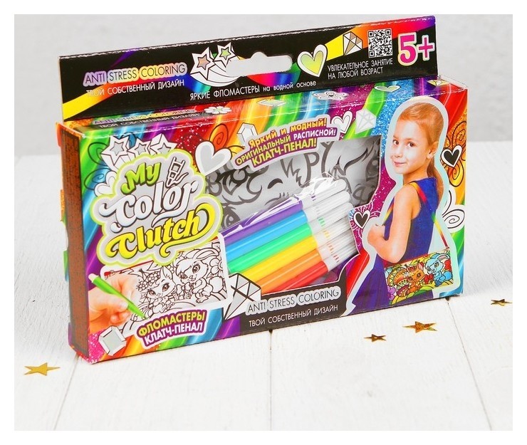 

Набор креативного творчества "My Color Clutch" клатч-пенал-раскраска фломастерами Ccl-02-06 281163