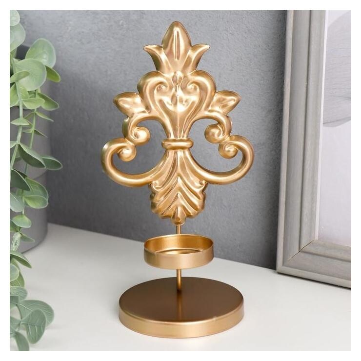 Подсвечник на 1 свечу "Узор с лилией" 16,8х7,4х7,4 см  