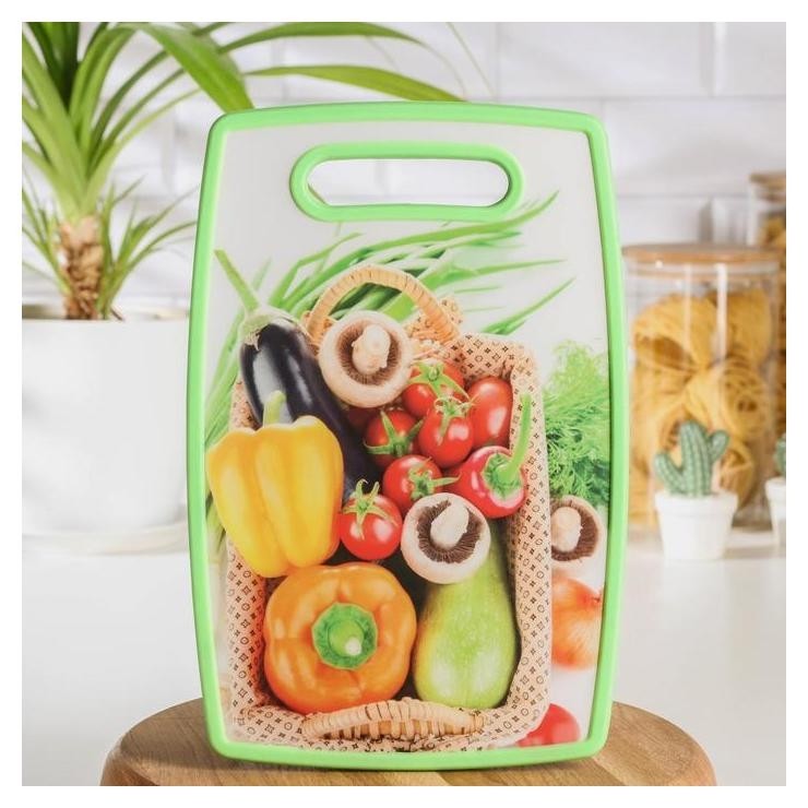 

Доска разделочная прямоугольная «Урожай», 30×20 см, Разноцветный