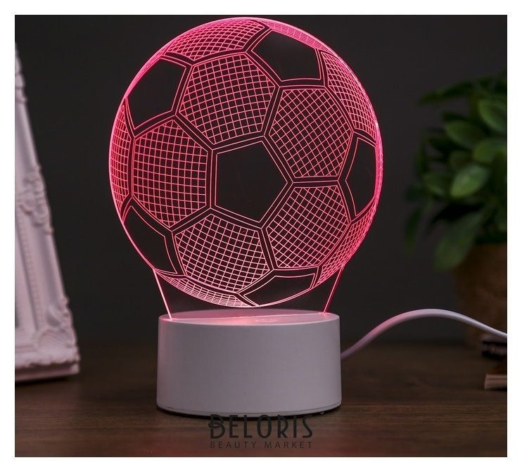 Светильник Футбольный мяч LED RGB от сети 10,5x13x20,5 см КНР