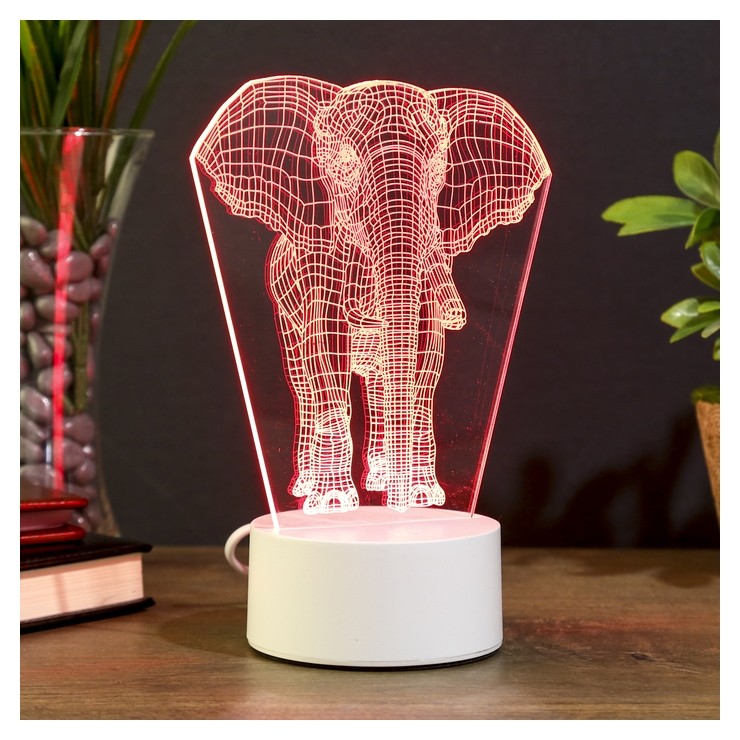 

Светильник "Слон" LED RGB от сети 10х13,3х20,8см