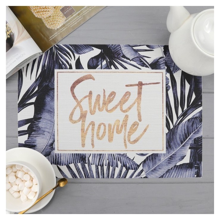 

Салфетка на стол "Sweet Home", пвх, 40х29 см, Белый