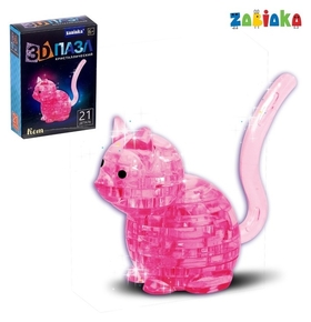 Пазл 3D кристаллический, «Кот», 21 деталь Zabiaka