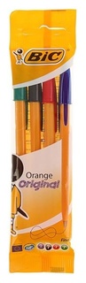Набор ручек шариковых 4 цвета, BIC Orange Original, 0.8 мм BIC