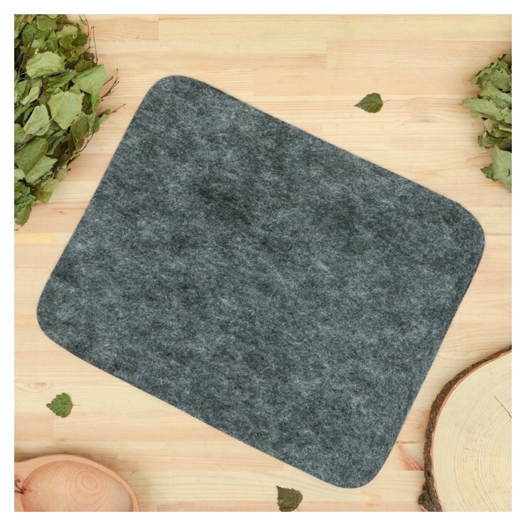 Коврик для бани "Классический" войлок, серый, 47х38см  