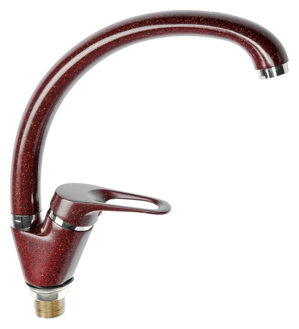 

Смеситель для кухни Haiba Hb4113-11, однорычажный, на гайке, красный
