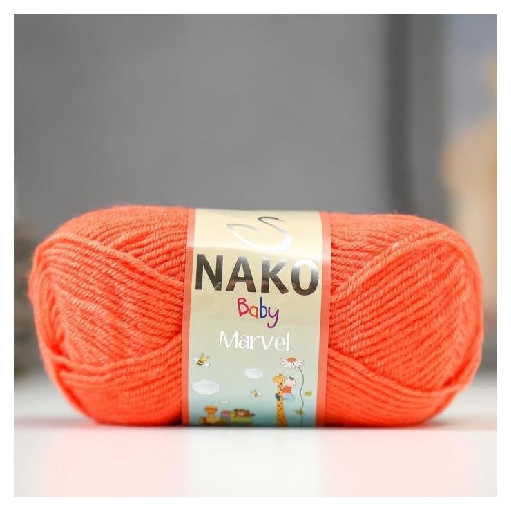 

Пряжа "Baby Marvel" 25% шерсть, 75% акрил 130м/50гр (3278), Оранжевый