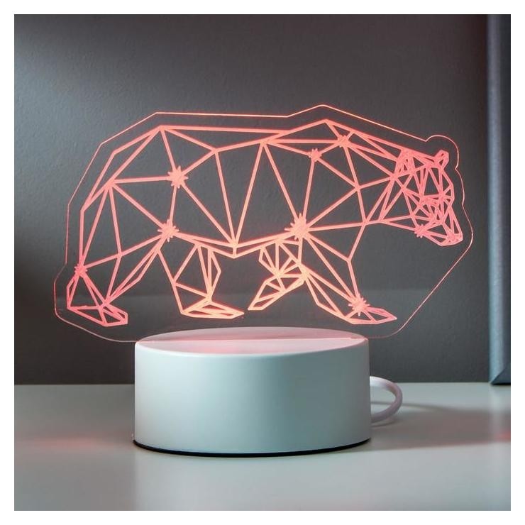 

Светильник "Медведь" LED RGB от сети 20х12,7 см