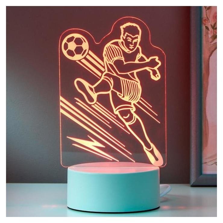 

Светильник "Футболист" LED RGB от сети 20х13 см