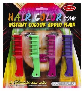 Мелки для волос с насадкой набор 4 цвета 